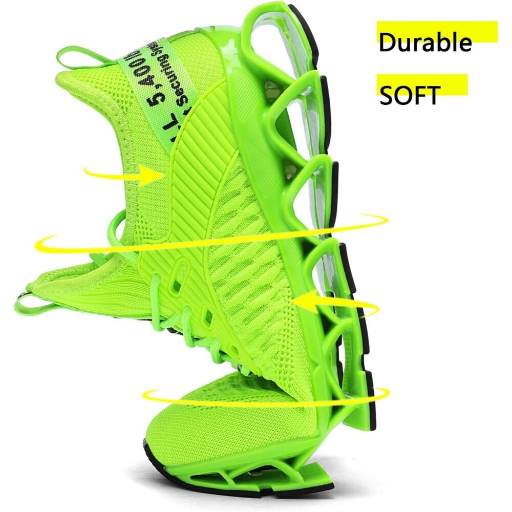 Women's Light Green Running Walking Blade Sport  Tennis Athletic Sneakers Shoes - Picture 2 of 7